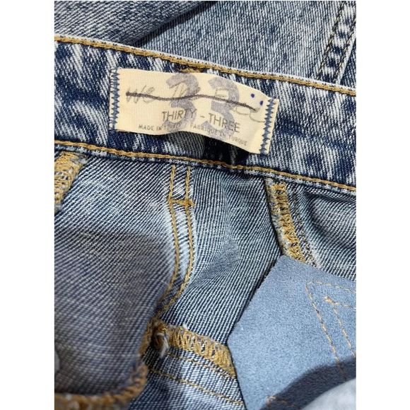New Free People Wee The Free Thunderbird Flare Jeans Size 33 Blue - Picture 8 of 9